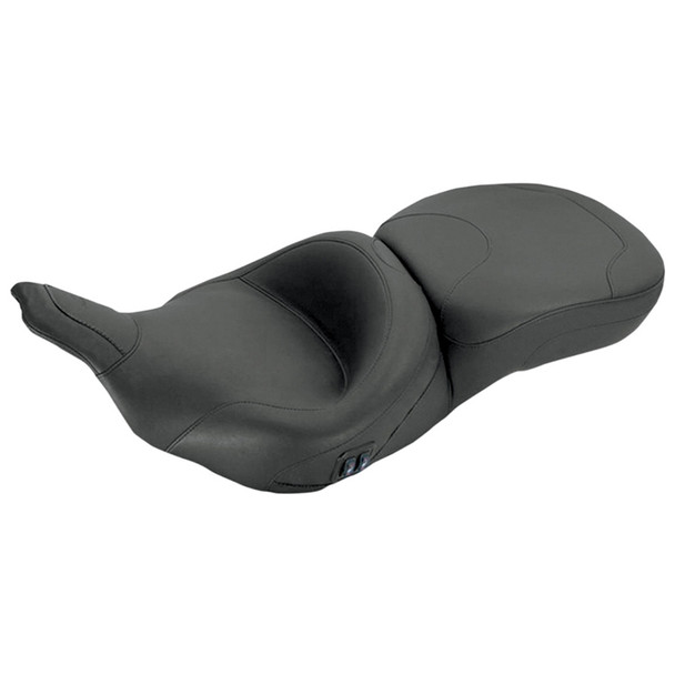 Mustang - Plain Heated Touring Seat fits '99-'07 FLHT/​FLTR Models