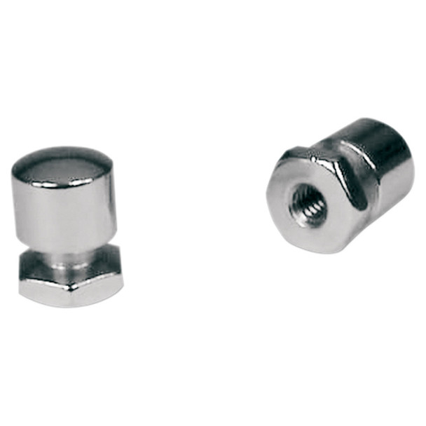 Mustang - Chrome Seat Mount Nuts fits '99-'08 FLHR Model