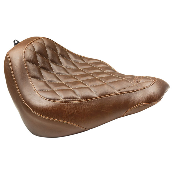 Mustang - Brown Diamond Wide Tripper™ Solo Seat without Backrest fits '18-'21 FLSL Model