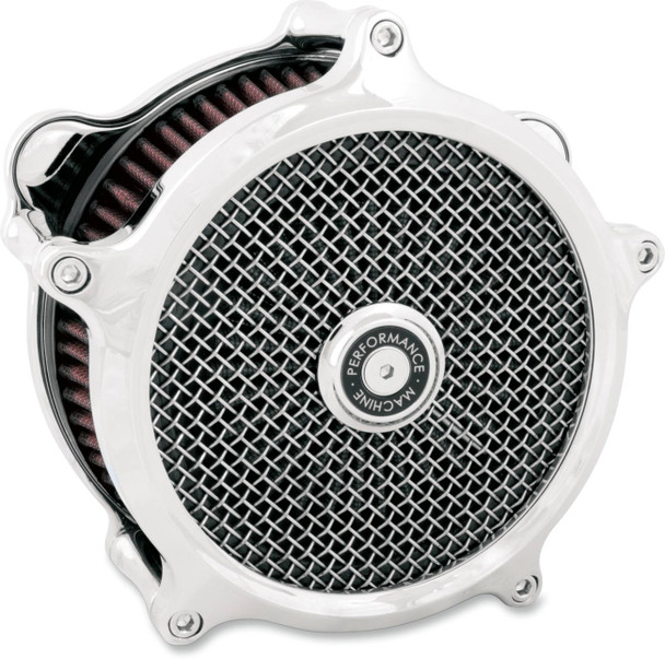 Performance Machine (Pm) - Chrome Super Gas Air Cleaner Kit fits '24 Harley M8 Gen 2 FLHX/​FLTRX/​FLTRXSTSE, '23-'24 FLHXSE/FLTRXSE Models