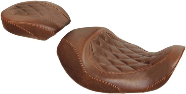 Mustang - 76711 - Wide Tripper Forward Solo Seat - Brown - Diamond