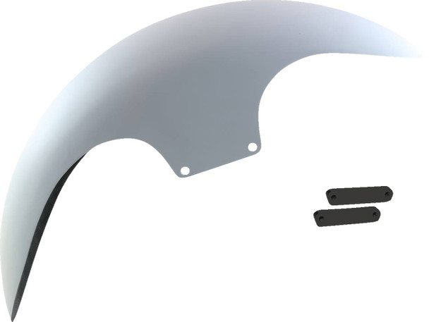 Paul Yaffe Bagger Nation - PYO:CAFE-19-14L-B-C - Cafe Front Fender - 19" - Black Adaptors