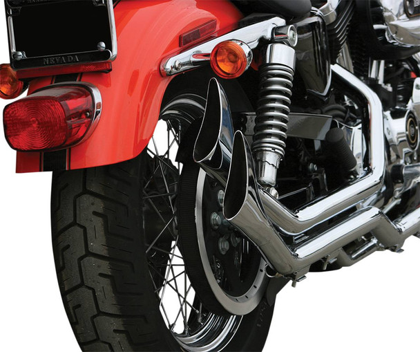 Paughco - 7194SBS - Side by Side Upsweep Exhaust System - Chrome