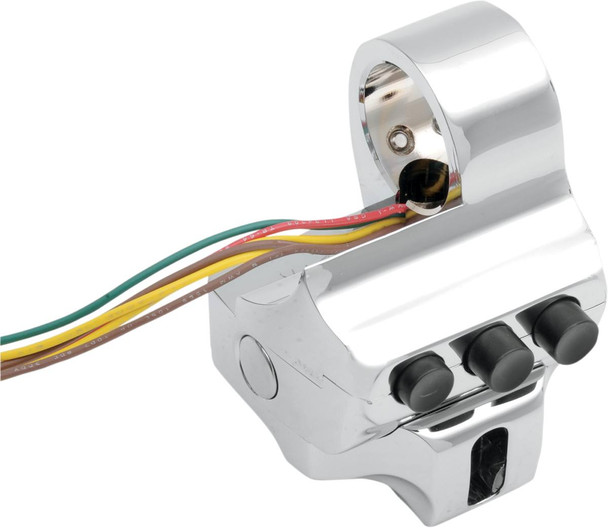 Performance Machine (Pm) - 0062-2040-CH - Control Switch Housing - Right Side - Brake - Four Button - Chrome