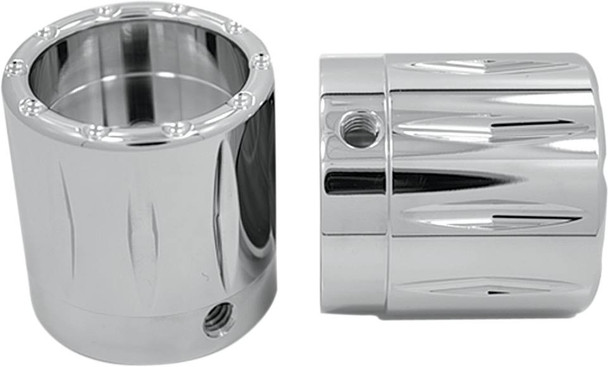 Avon Grips - AXL-RIV-CH - Front Axle Nut Cover - Chrome - Rival - 1"