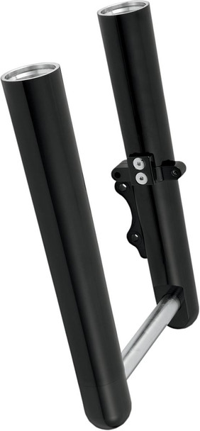 Arlen Ness - 40-511 - Fork Legs - Black Anodized - Hot Legs - Custom Single Disc - Smooth