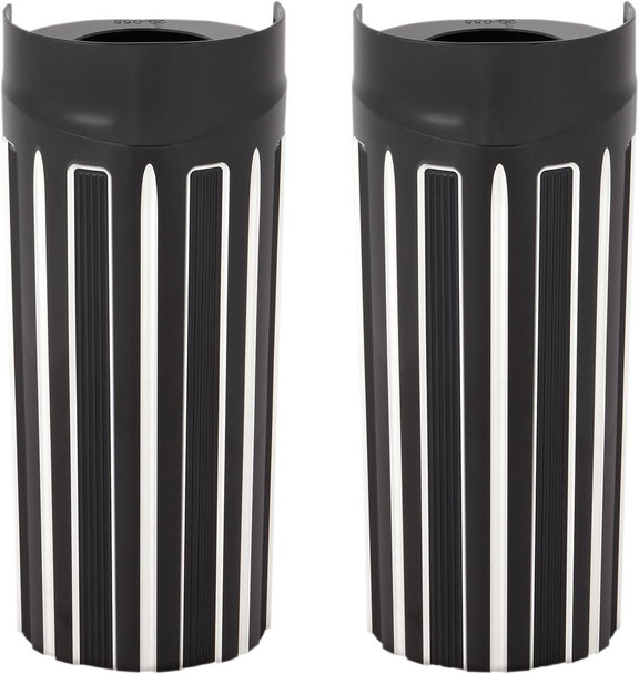 Arlen Ness - 20-057 - Fork Boot Covers - +2" - Black Anodized - 10-Gauge - FLHT
