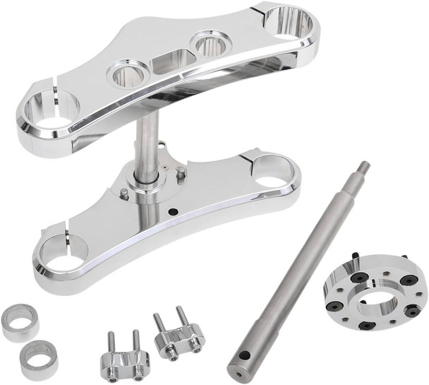 Accutronix - TWD349-ESCK8 - Triple Tree - 49 mm - Chrome - 3° Rake