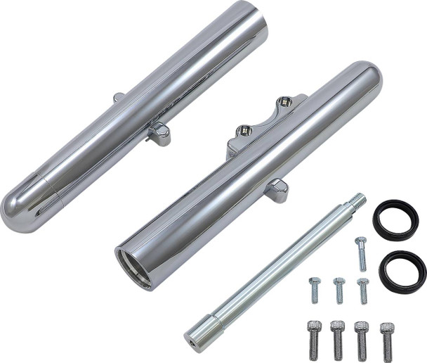 Arlen Ness - 06-520 - Fork Legs - Chrome - Hot Legs - Custom Single Disc - Smooth - '08-'13