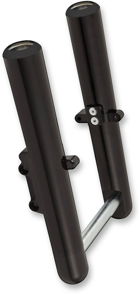 Arlen Ness - 06-523 - Fork Legs - Black Anodized - Hot Legs - Custom Single Disc - Smooth - '00-'07