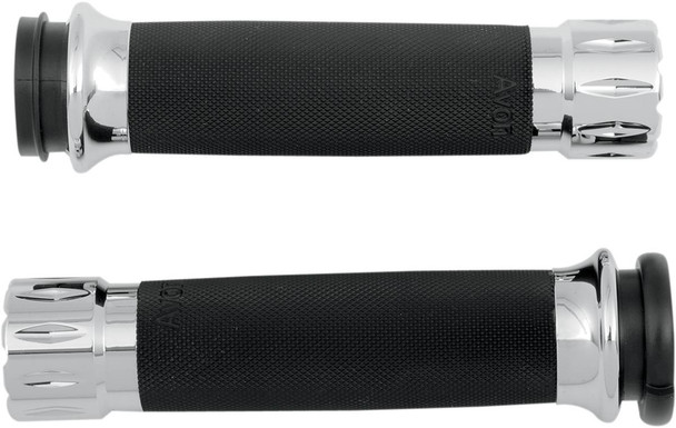 Avon Grips - CC-85-CH-FL-RIV - Rival Custom Grips - TBW - Chrome