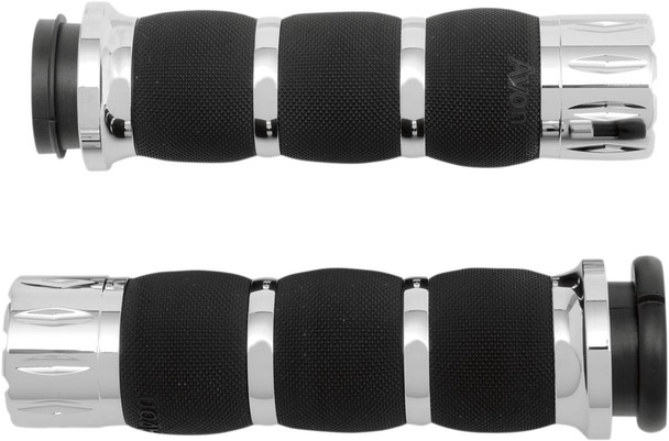 Avon Grips - AIR-90-FLY-RIV - Rival Air Cushioned Grips - TBW - Chrome