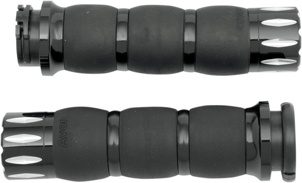 Avon Grips - AIR-96-ANO-RIV - Rival Velvet Air Grips - Black