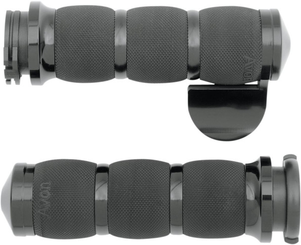 Avon Grips - AIR-90-ANO-BOSS - 3-Ring Air Cushioned Grips - Throttle Boss - Anodized