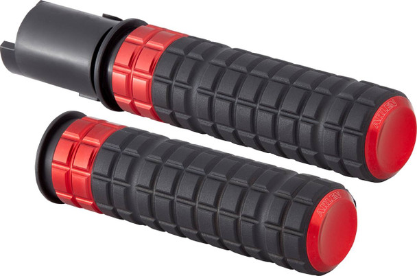Arlen Ness - 500-065 - SpeedLiner Grips - TBW - Red