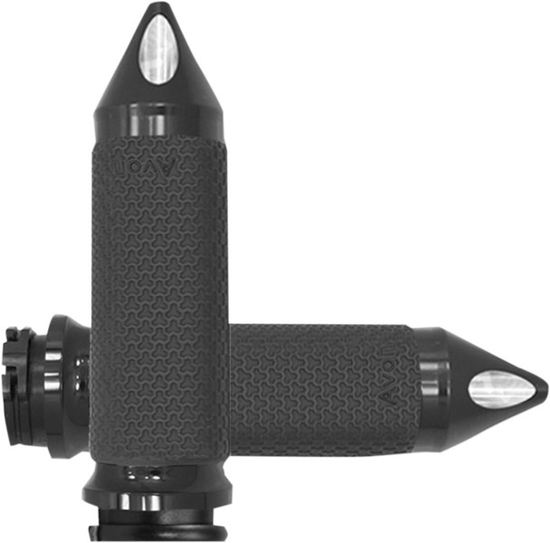 Avon Grips - MF-63B-ANO-SPK - Vibration Dampening Memory Foam Grips - Large - Spike - Black