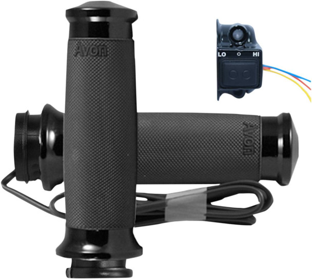 Avon Grips - CC-86-AN-FLY-HT - Heated Grips - Custom Contour - TBW - Black