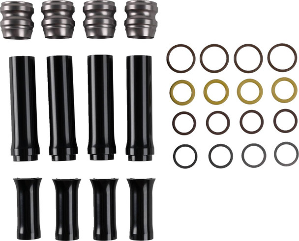 Arlen Ness - 03-637 - Pushrod Tube Cover Kit - 10 Gauge® - Titanium - M8