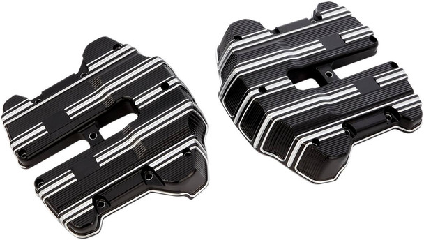 Arlen Ness - 18-263 - Rocker Box Covers - 10 Gauge - Black