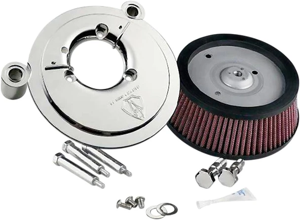 Arlen Ness - 18-512 - Big Sucker™ Air Filter Kit - Chrome - Stage I