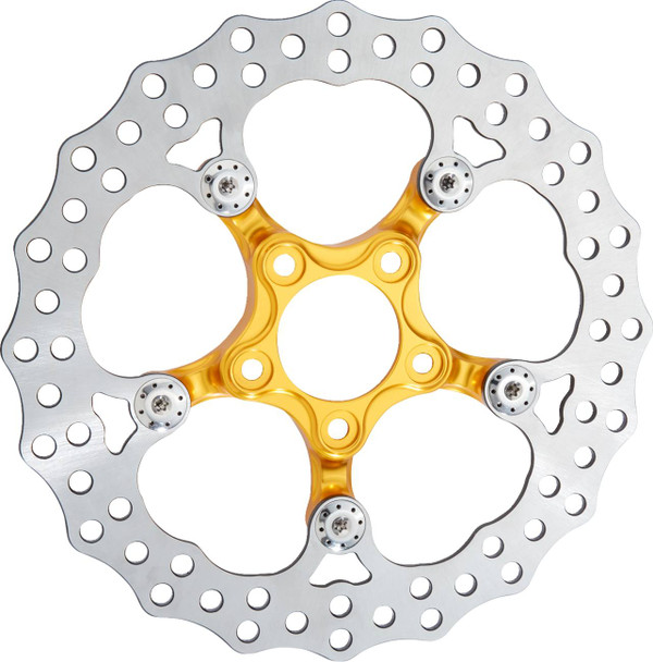 Arlen Ness - 300-067 - Spider Rotor - 11.8" - Gold - Rear