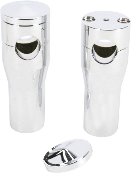 Accutronix - HRS1354-C - Elite Custom Billet Aluminum Risers - Springer - 4" - Chrome