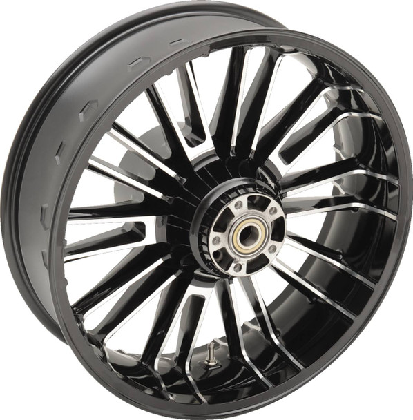 Coastal Moto - 3D-ATL185BCABST - Wheel - Atlantic 3D - Rear - Single Disc/with ABS - Black Cut - 18x5.5