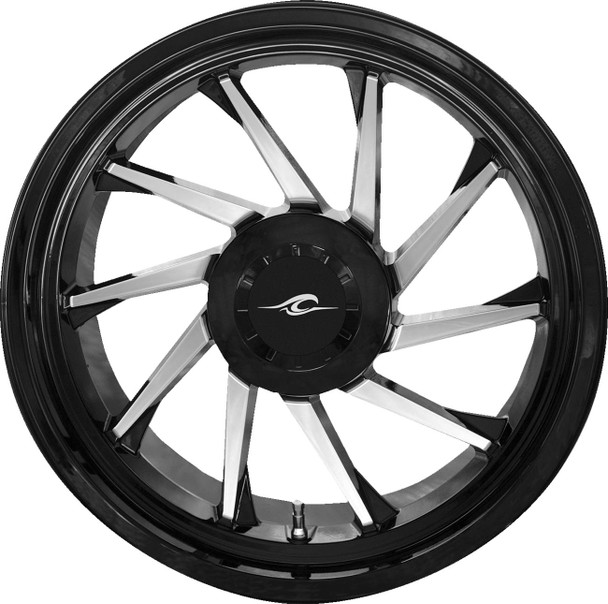 Coastal Moto - 3D-HURR-187T-BC - Wheel - Hurricane 3D - Rear Right - Black/Chrome - 18" - Trike