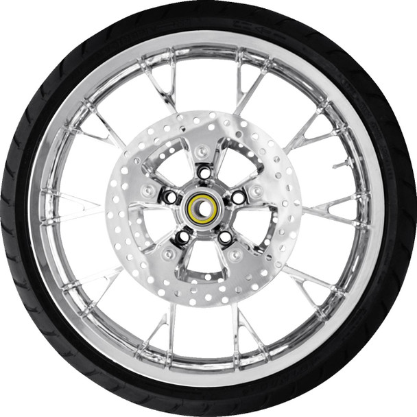 Coastal Moto - PKG-MAR213CH-ABST - Marlin Front Wheel - Chrome (21") | Rotors (11.8") | Dunlop Tire (130/60B21)