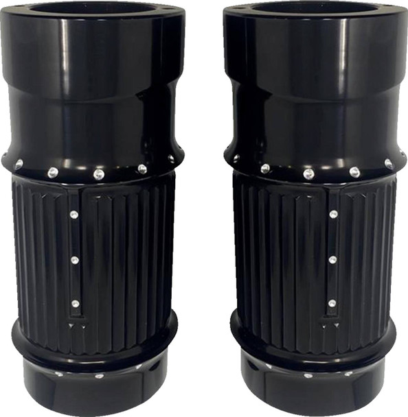 Covingtons - C1116-B - Fork Leg Bells - Black - Fat - Dimpled