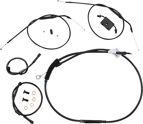 Burly Brand - B30-1271 - Extended Handlebar Cable and Brake Line Kit for Sportsters with ABS - Tracker/Scrambler Handlebars