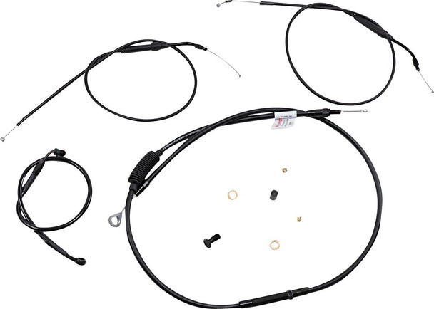Burly Brand - B30-1272 - Extended Handlebar Cable and Brake Line Kit for Sportsters with ABS - Tracker/Scrambler Handlebars