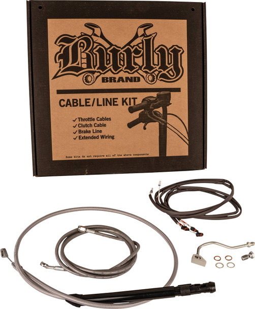Burly Brand - B30-1317 - Touring Model Control Kit - Bagger - 15" - Stainless Steel