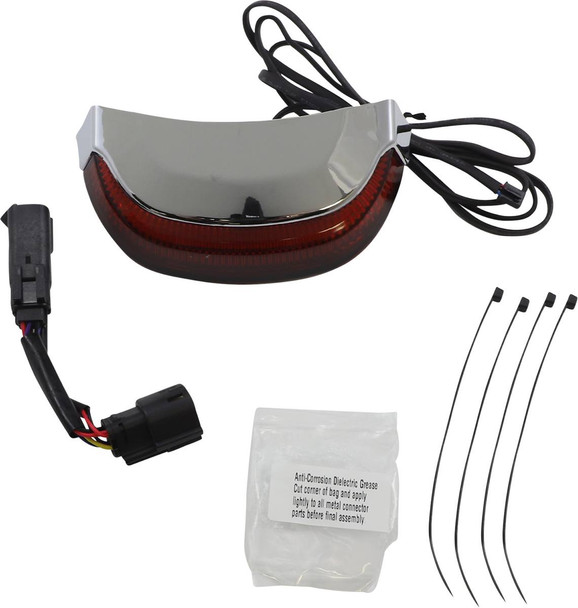 Ciro - 40173 - Taillight - Red Lens - Chrome