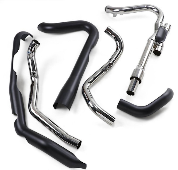 Cobra - 6255DBRB - Dual Bung Headpipes - Black
