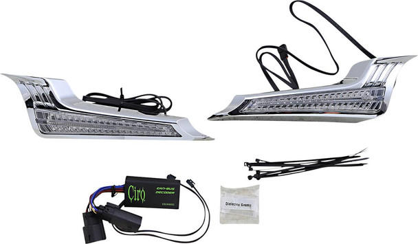 Ciro - 40022 - Filler Panel Light - Clear Lens - Red/Amber LEDs - Chrome