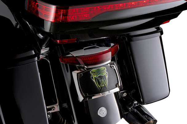 Ciro - 40473 - Taillight/License Plate Mount - Red Lens - Chrome