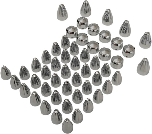 Ciro - 70023 - Caps - Engine/Bolt/Cover - Fluted/Spike - Chrome - M8 Ciro - 70023 - Caps - Engine/Bolt/Cover - Fluted/Spike - Chrome - M8