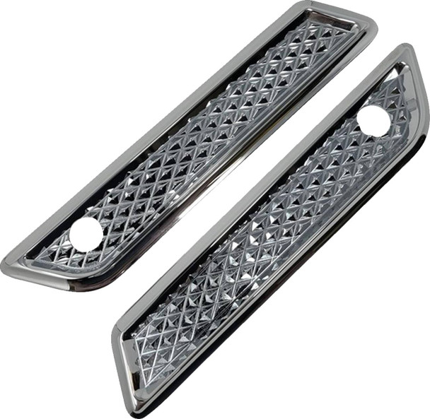 Covingtons - C3010-C - Saddlebag Hinge Cover - Diamondback - Chrome