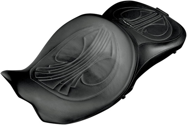 Danny Gray - 21-413DAIR - Longhaul 2Up Seat - Air - w/ Driver Backrest Capability - Drag Stitch w/ Gray Thread - FL '08-'23