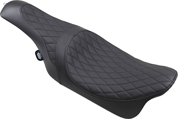Drag Specialties Seats - Caballero Seat - Solar Reflective Leather - Diamond Stitch - FL '08-'23