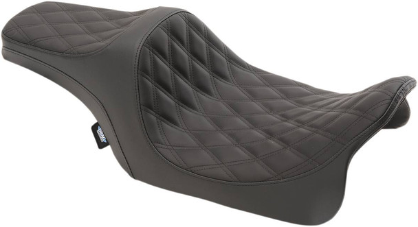 Drag Specialties Seats - Predator III Seat - Double Diamond - Black Stitiched - FL '08-'23