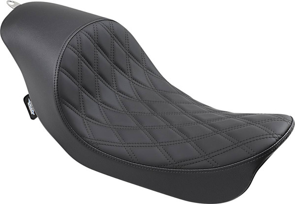 Drag Specialties Seats - 3/4 Solo Seat - Low - Diamond Stitch - FXD/FLD '06-'17
