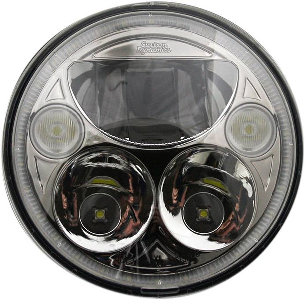 Custom Dynamics - CDTB-7-C - LED Headlight - 7" - Chrome - Each