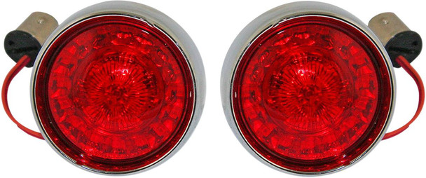 Custom Dynamics - PB-BB-RR-1157CR - Bullet Turn Signal - 1157 - Chrome - Red Lens
