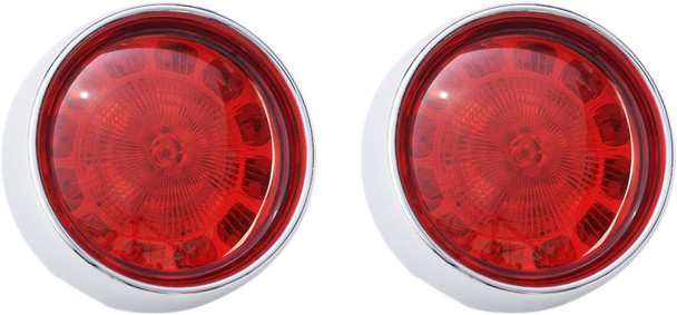 Custom Dynamics - PB-BB-R-1156CR - Bullet Turn Signal - 1156 - Chrome - Red Lens