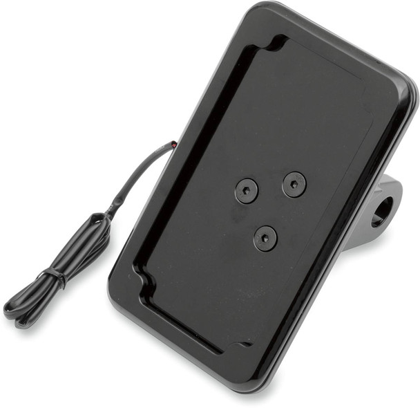 Cycle Visions - CV-4604BL - Vertical License Plate Mount with Light - '05+ XL - Black