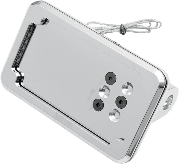 Cycle Visions - CV-4600LH - Horizontal License Plate Mount with Light - '86-'07 ST - Chrome