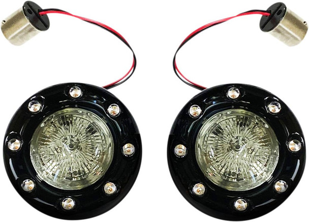 Custom Dynamics - PB-BR-RR 56-BS - Bullet Turn Signal 1156 - Black - Smoke Lens