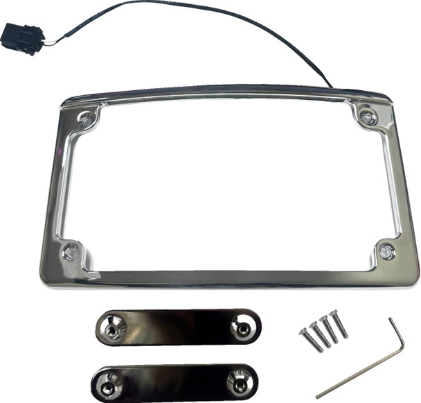 Custom Dynamics - LPF-RAD-23CVO-C - Lighted License Plate Frame - Chrome